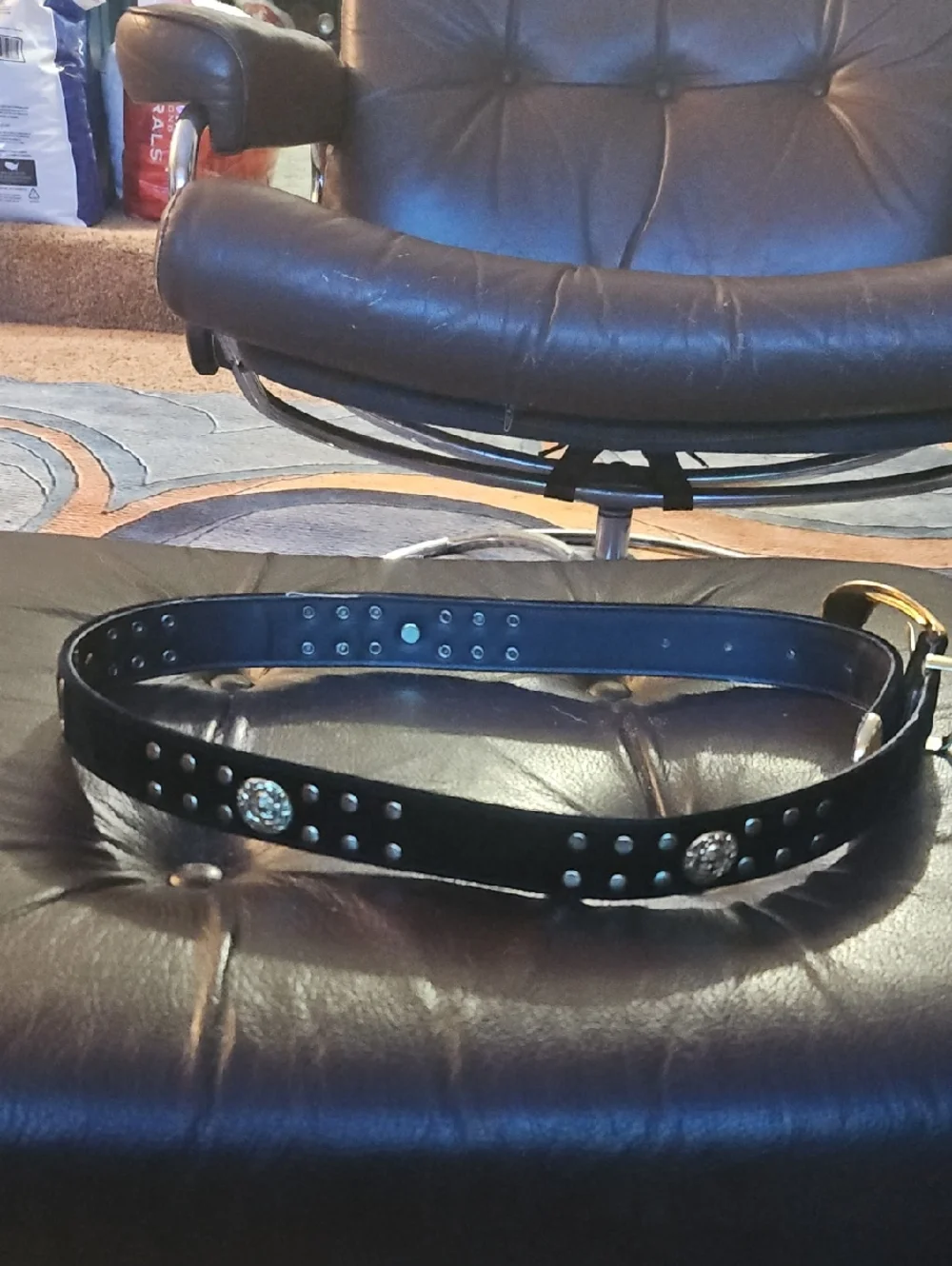 Versace Medusa Medallion Belt Size Small